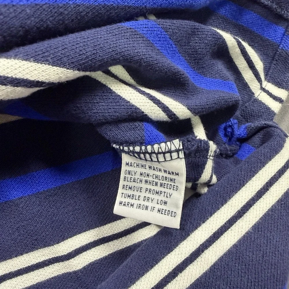 Polo Ralph Lauren Polo Shirt Mens XL‎ Blue White Striped Pony Logo Casual